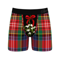 Mistletoe Plaid boxers