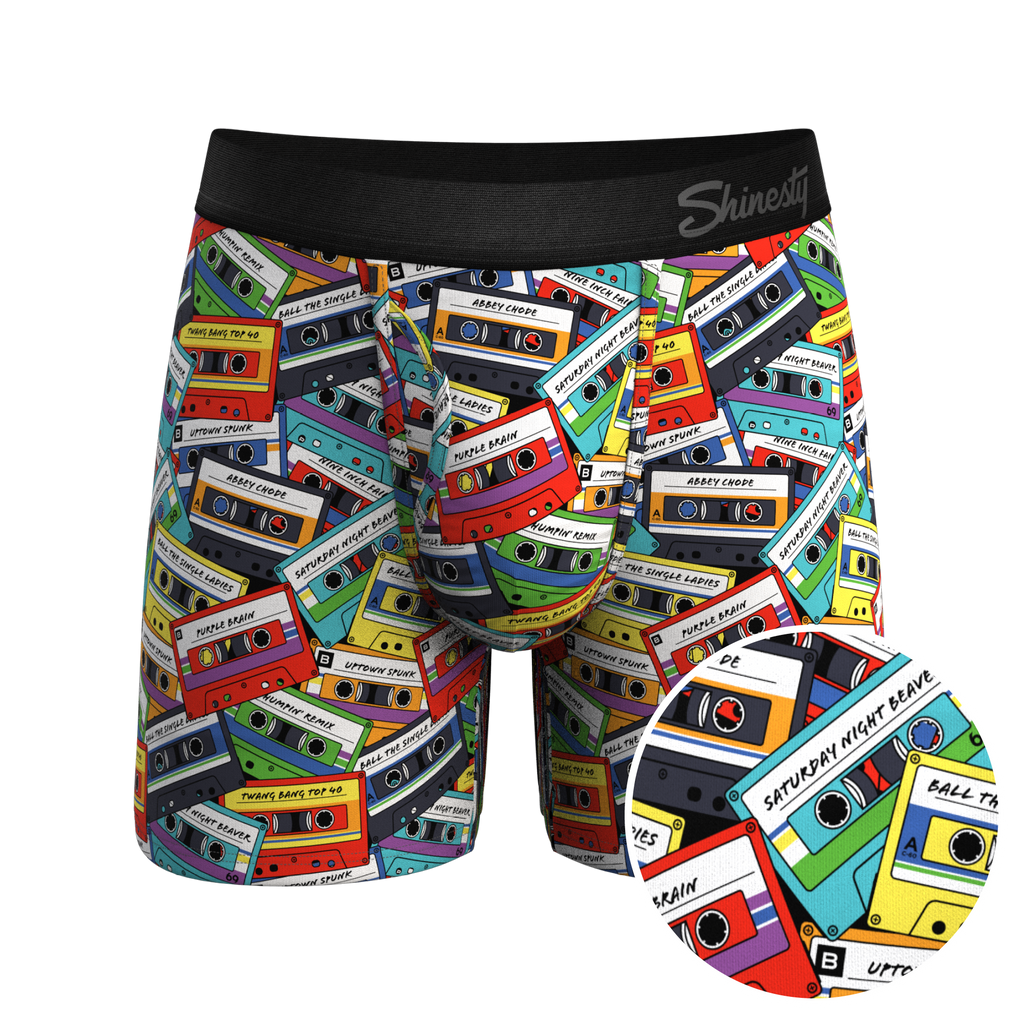 The Mixtape Cassette Tapes Ball Hammock Pouch Underwear with fly