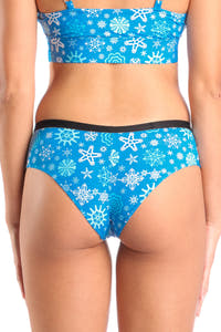 Glow in the dark snowflakes cheeky underwear