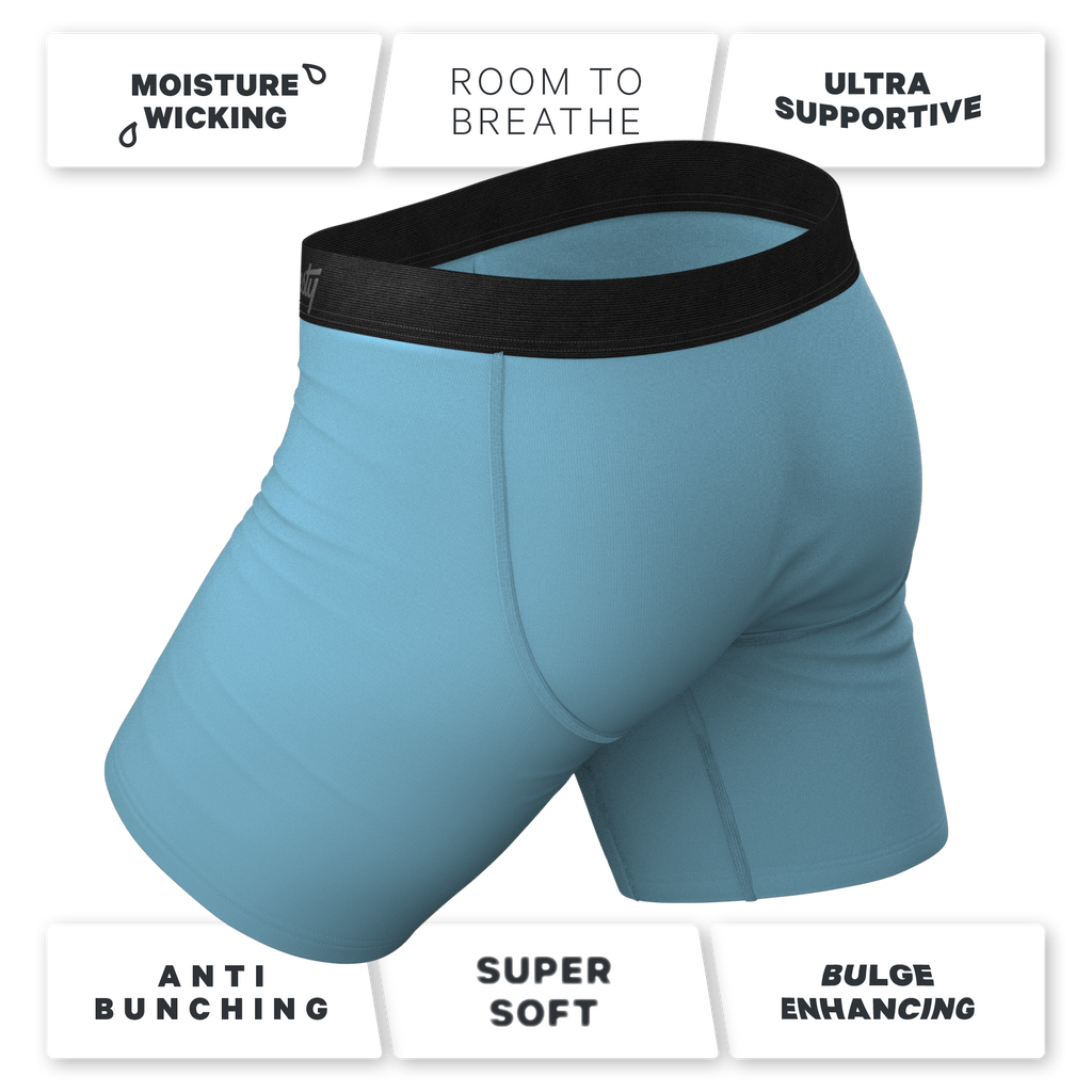 Blue long leg pouch underwear