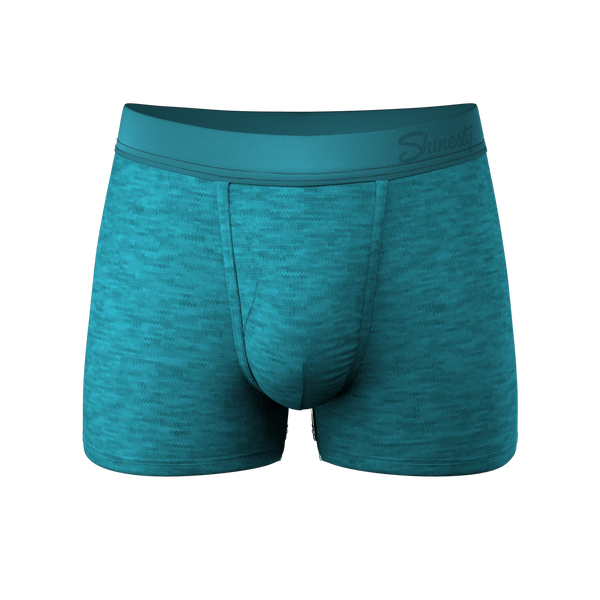 The Nerves of Teal | Teal Cotton Heather Ball Hammock® Pouch Trunks Underwear