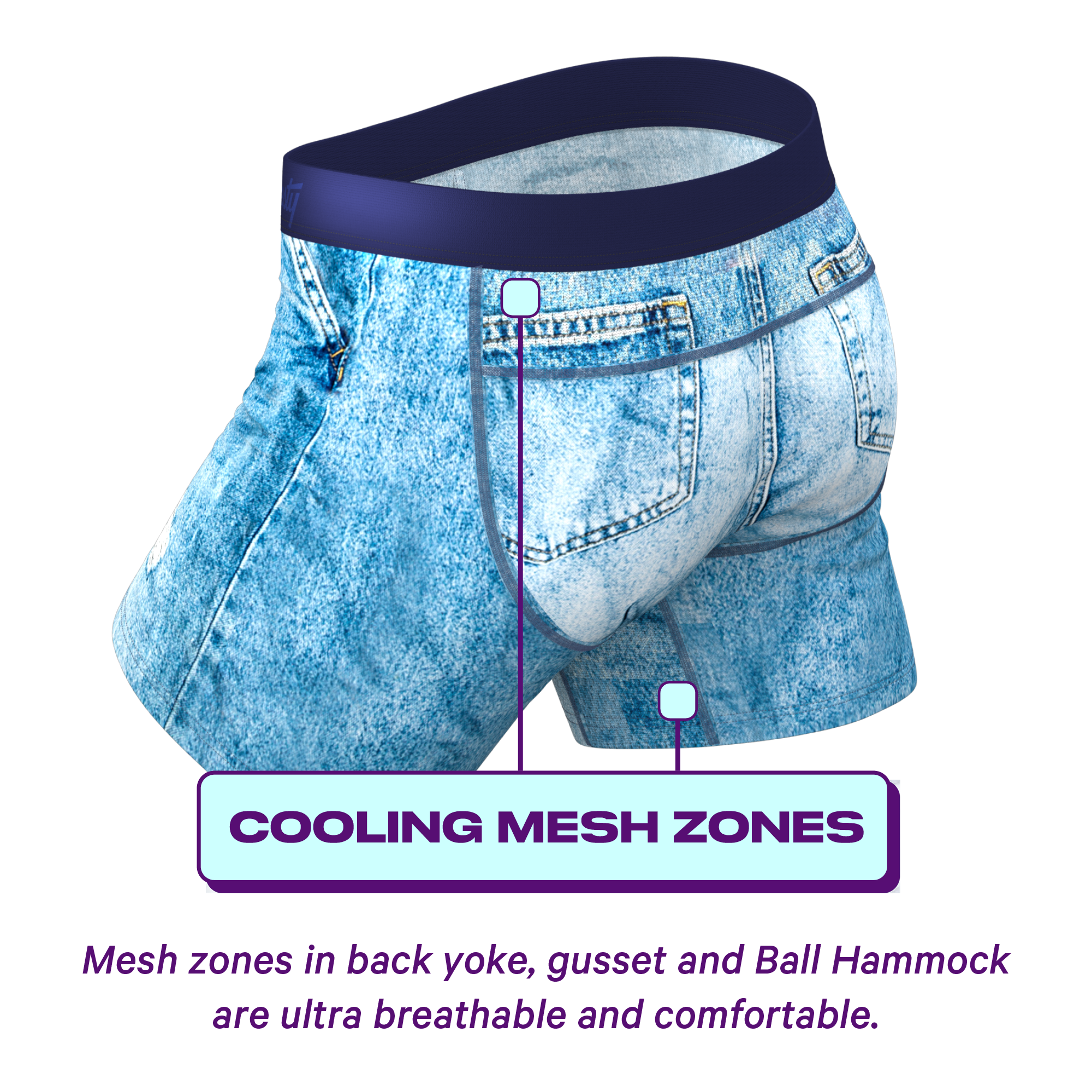 Denim paradICE™ Cooling Ball Hammock® Pouch Underwear