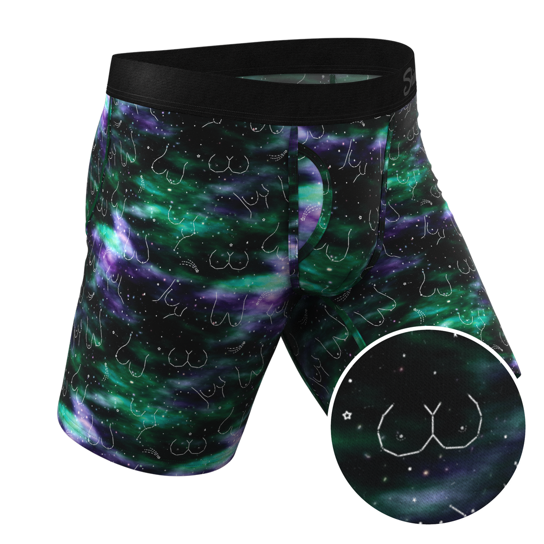 Northern Lights Long Leg Ball Hammock® Pouch Boxers | The Milky Way