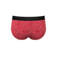 Red and white pouch underwear briefs 