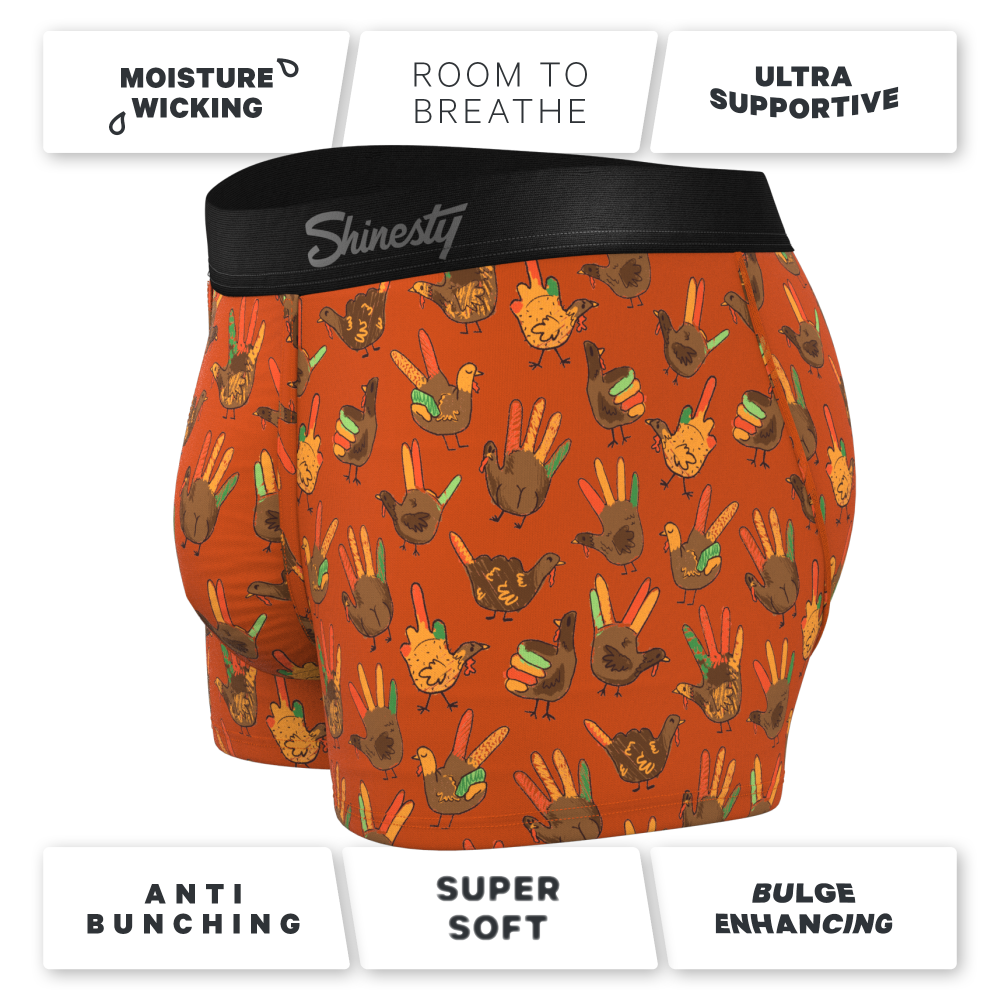Shinesty Men's Boxer Shorts Underwear Ball Hammock The Party Fowl Size XL