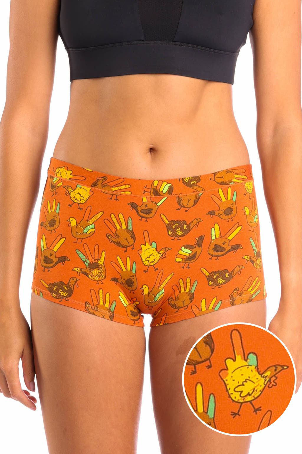 The Party Fowl | Thanksgiving Turkey Modal Boyshort Underwear