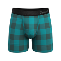 The Plaid And Simple | Green Buffalo Check Ball Hammock® Pouch Underwear