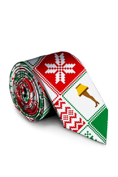 The Touch Me Twice | Patchwork Ugly Christmas Sweater Tie