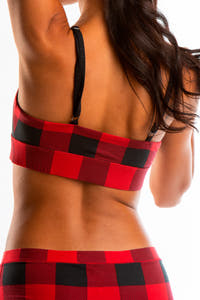 red and black checkered bralette