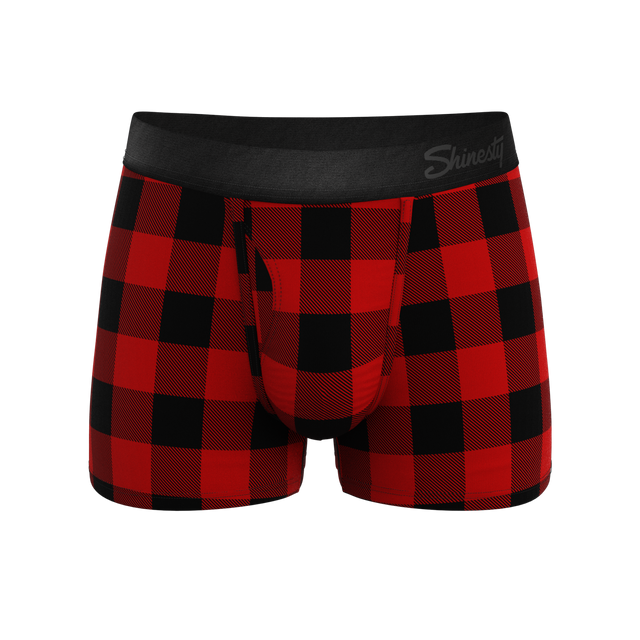 Men's Ball Hammock® Pouch Trunk Underwear | The Red & Black Lumberjack