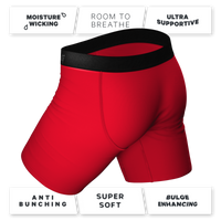 Solid red pouch underwear