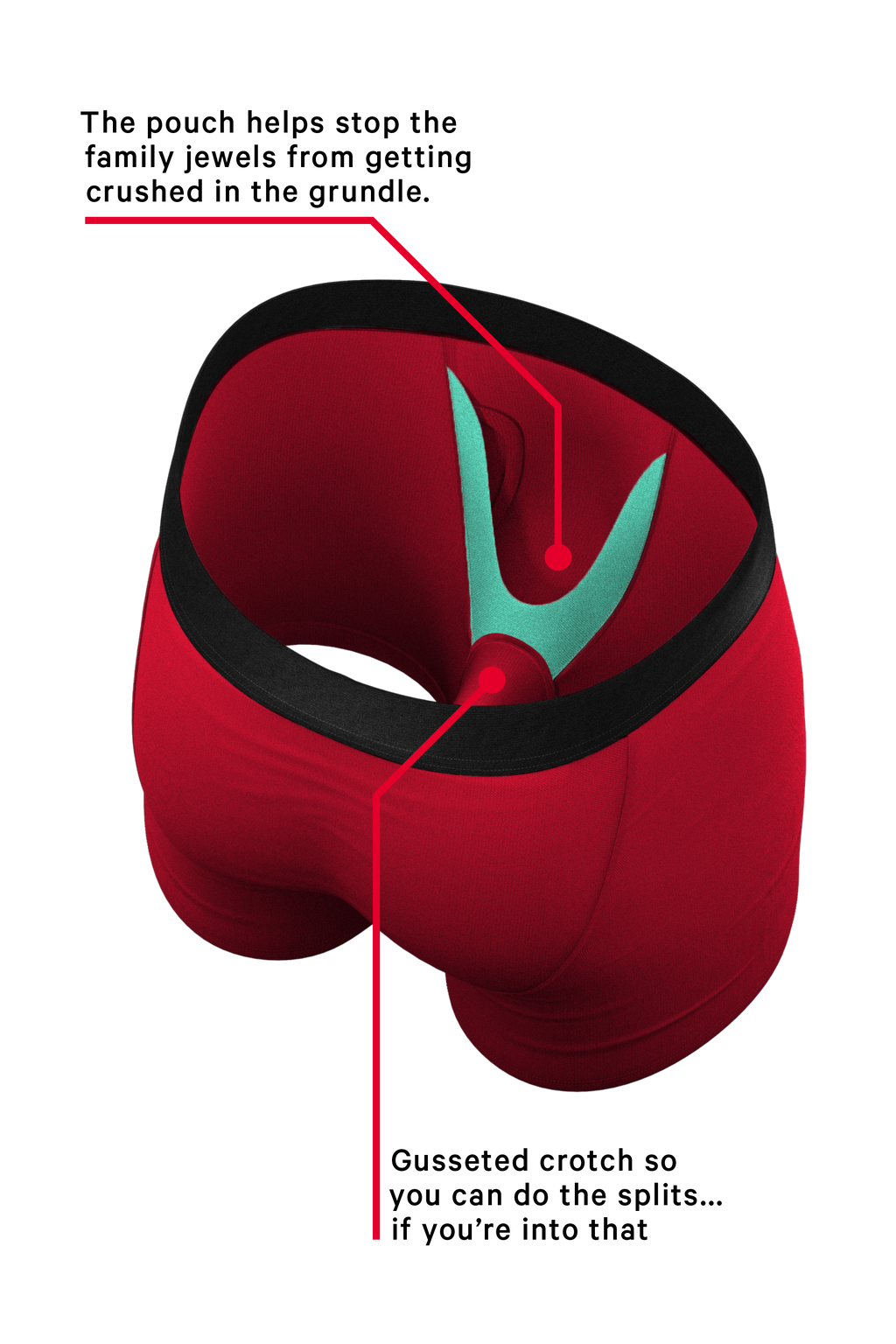 red pouch underwear