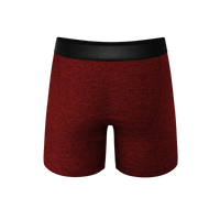 men's plain red pouch underwear with fly