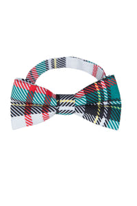 Red and Green Plaid Christmas Bow Tie
