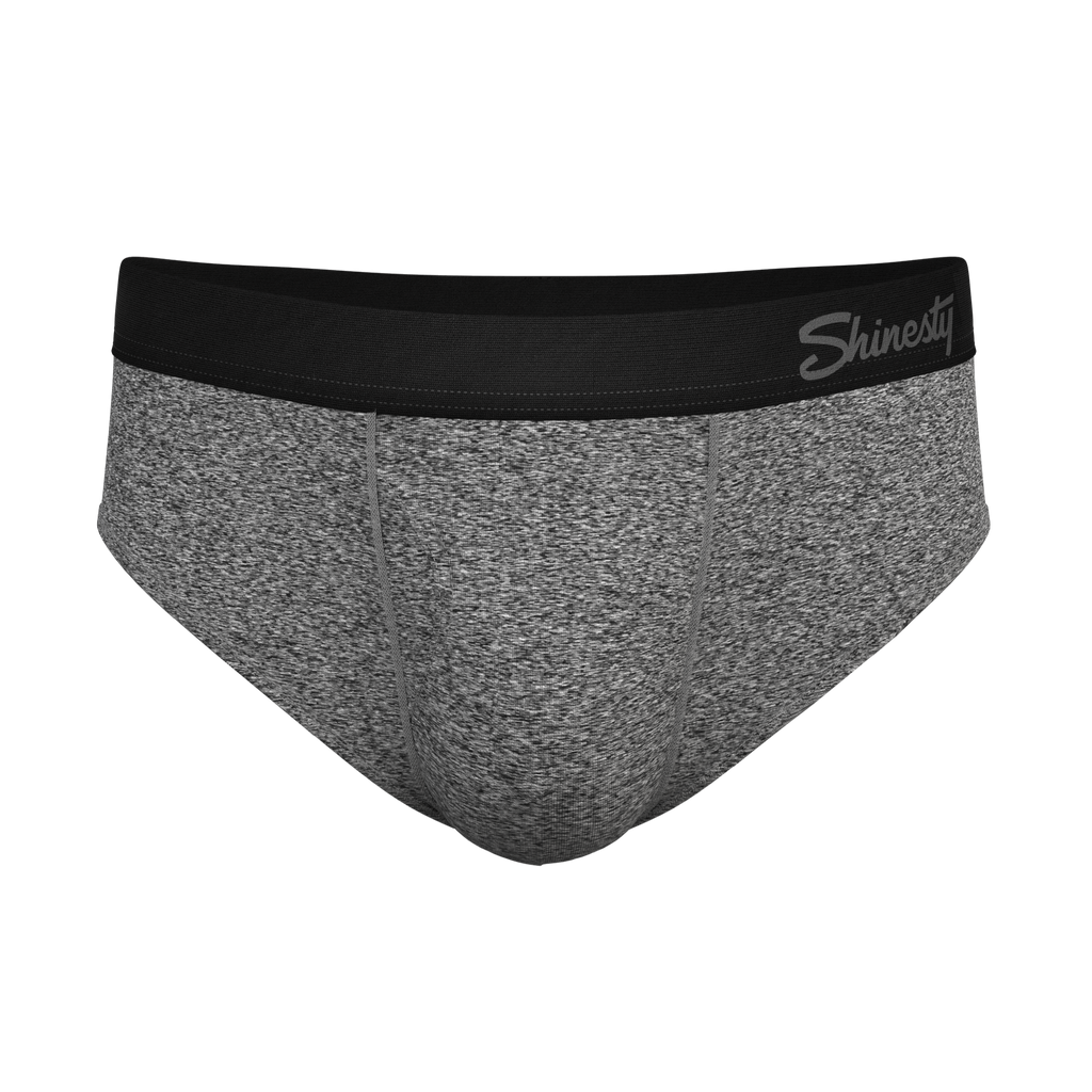 The Seattle Skyline | Black Marble Heather Ball Hammock® Pouch Underwear Briefs