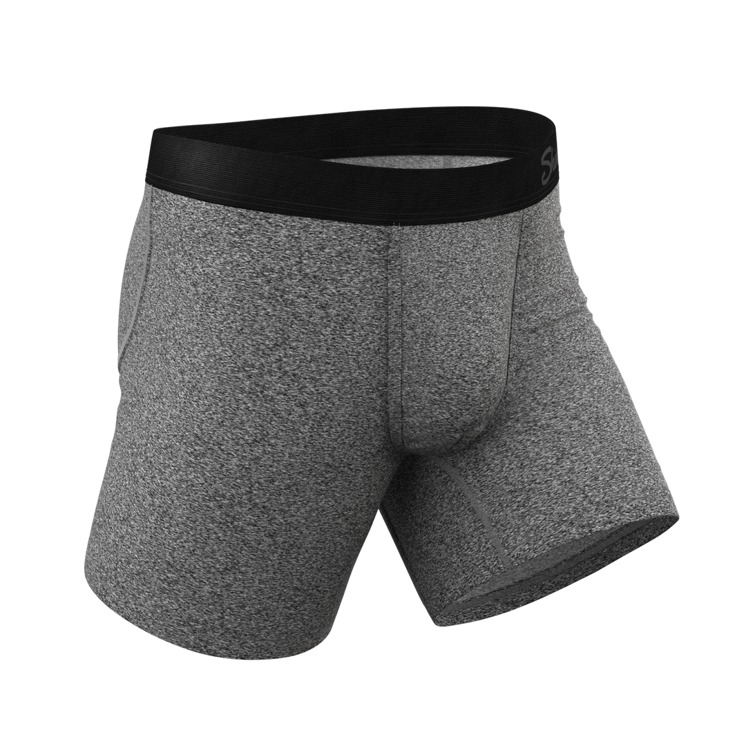 Black Marble Heather Ball Hammock® Pouch Underwear | The Seattle Skyline