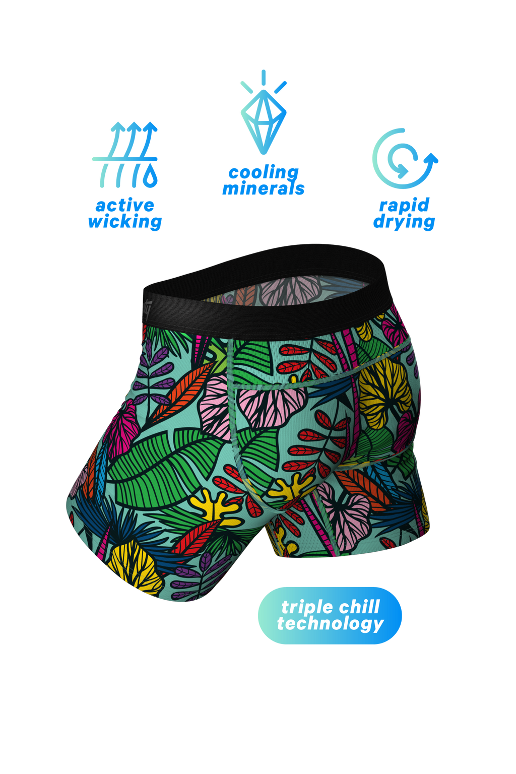 Cooling Breathable Chilly Tropic Paradise Boxers