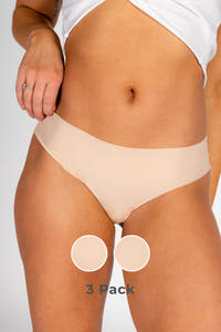 The Smooth as Butter | Light Nude Seamless Thong 3 Pack