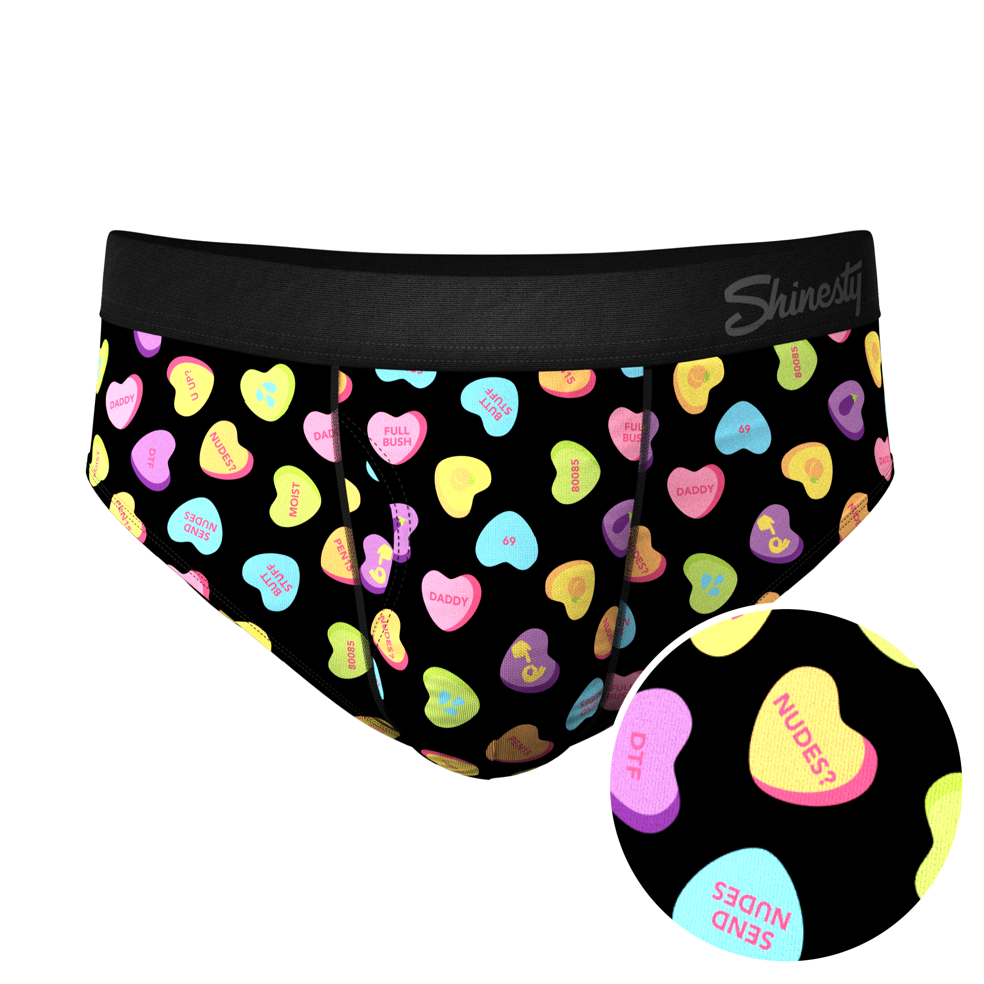 Candy Hearts Men's Ball Hammock® Pouch Briefs