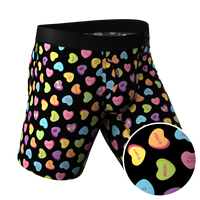 The Smooth Talker | Candy Hearts Long Leg Ball Hammock® Pouch Underwear With Fly