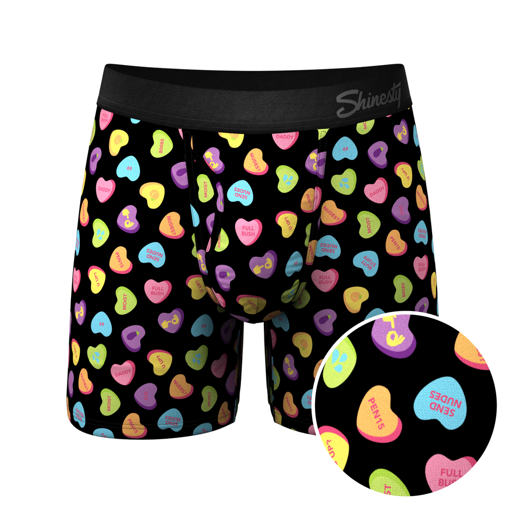 The Smooth Talker | Candy Hearts Ball Hammock® Pouch Underwear With Fly