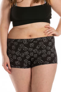 dice glow in the dark boyshort