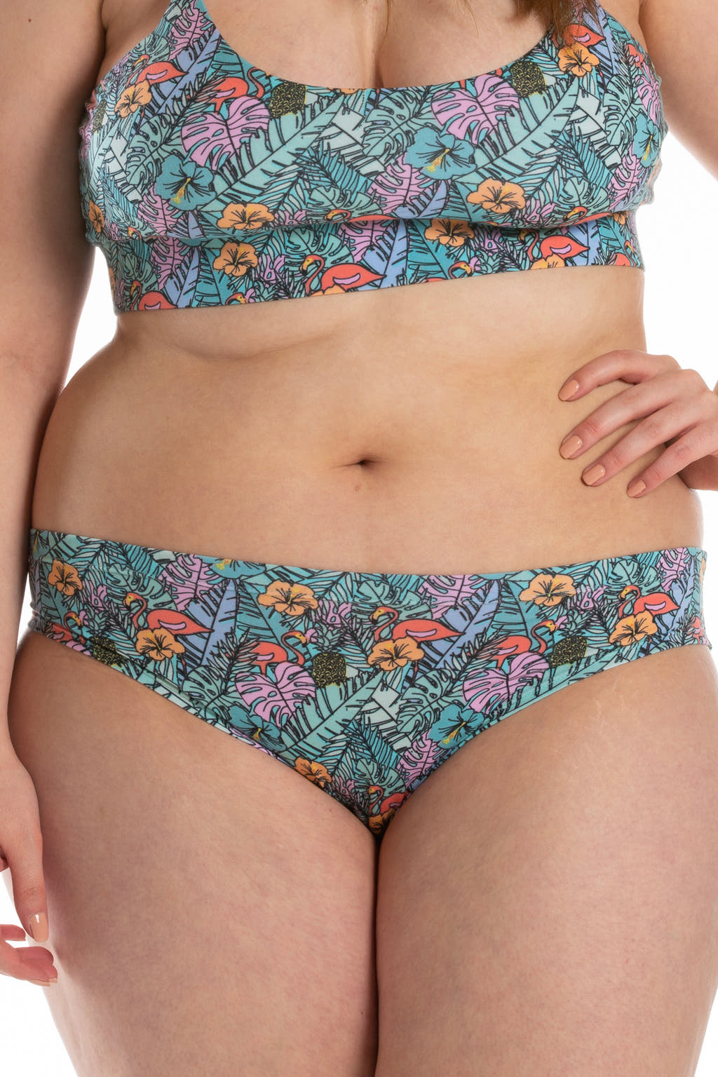 women's tropical flamingo bikini