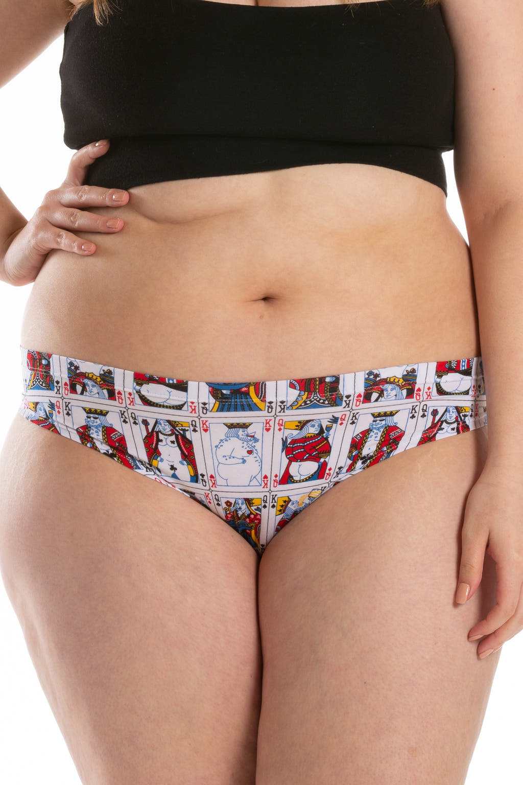 women's underwear printed with playing cards