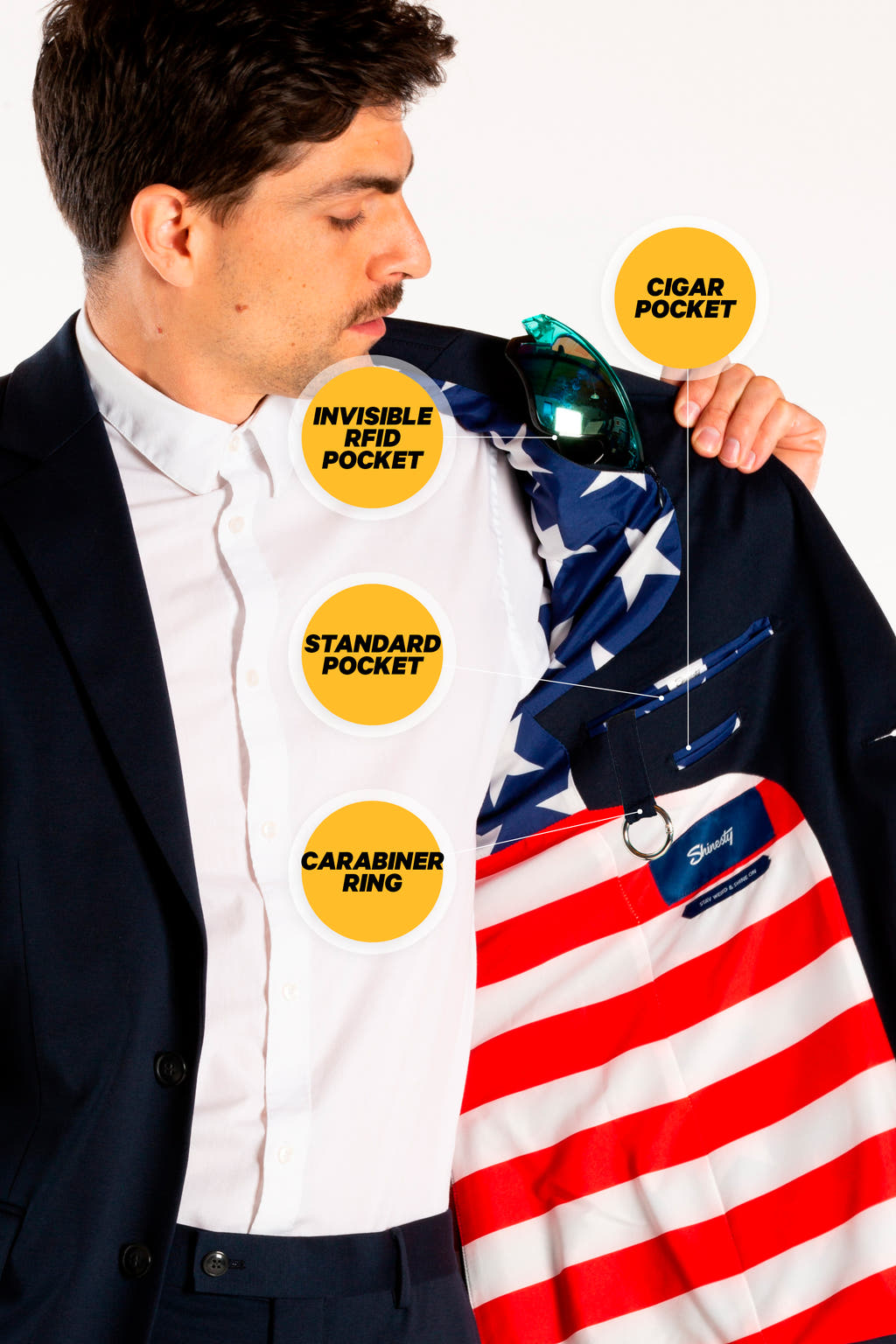 men's american flag ultimate suit