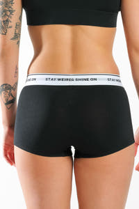 Black and white boyshort underwear