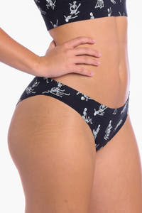 Black and white glow in the dark bikini underwear