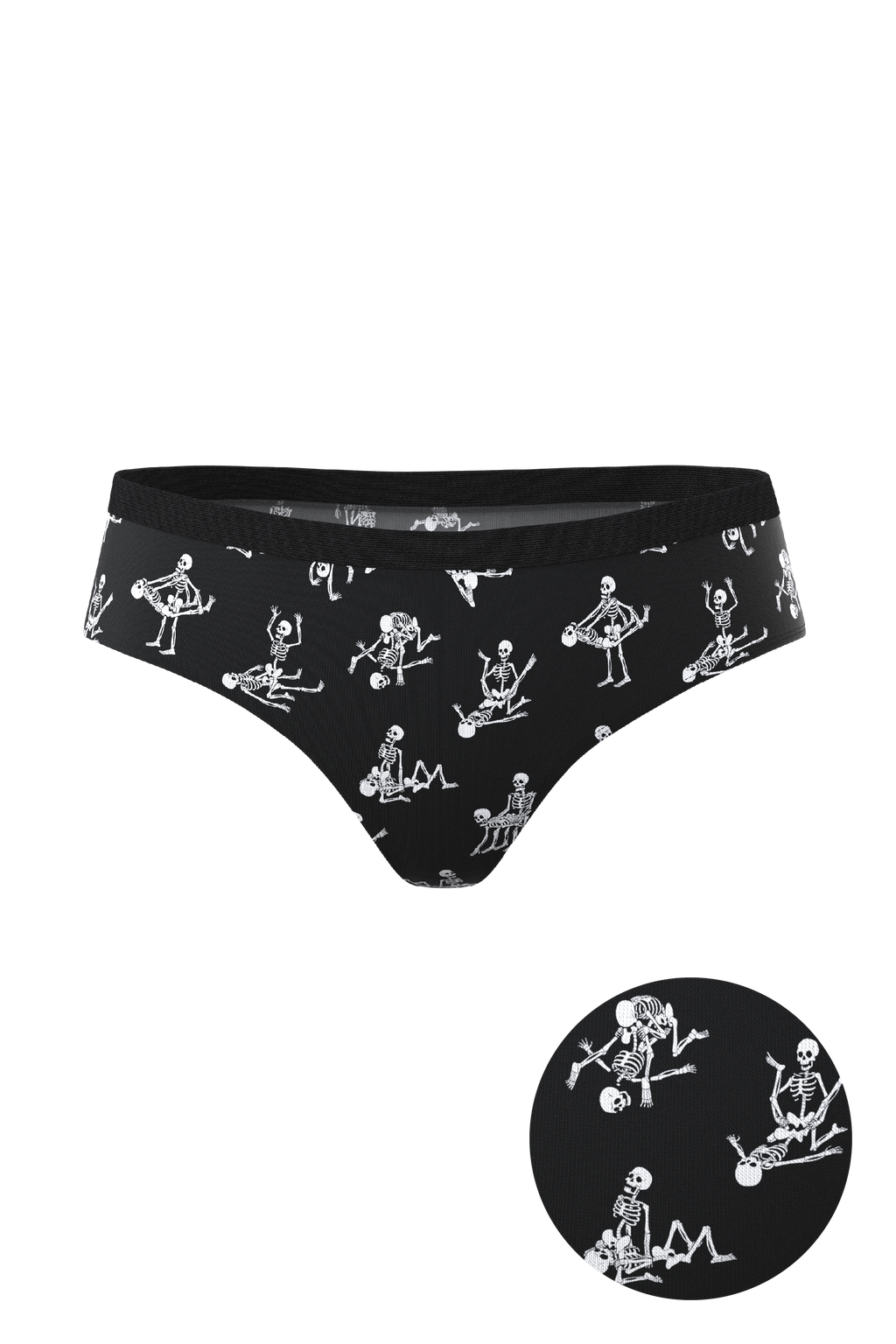 Skeleton glow in the dark cheeky underwear