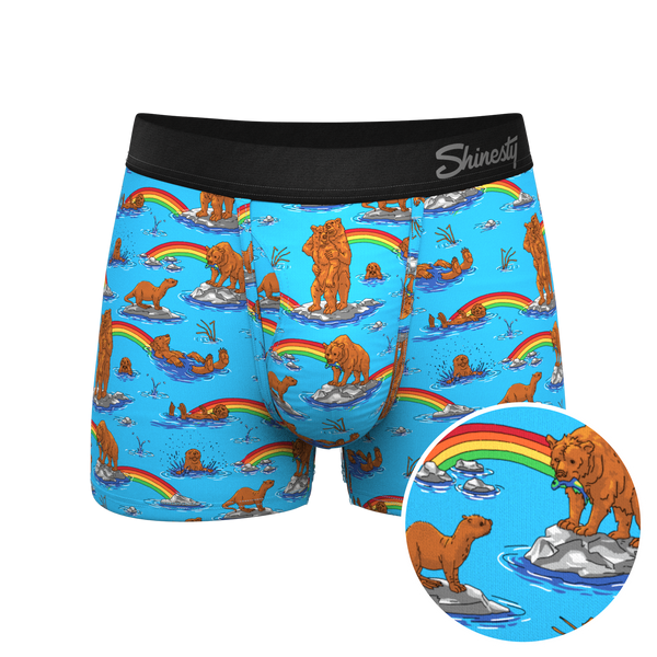 The Bear and Otter Rainbow Ball Hammock Pouch Trunks Underwear