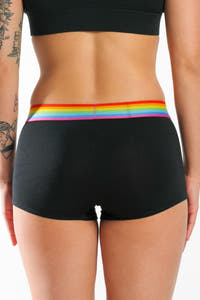 Solid black bona fide boyshort underwear