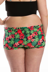 comfy red and green boyshort for women