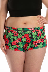 women's leafy boyshort underwear