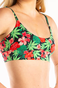 leafy tropical weed bralette