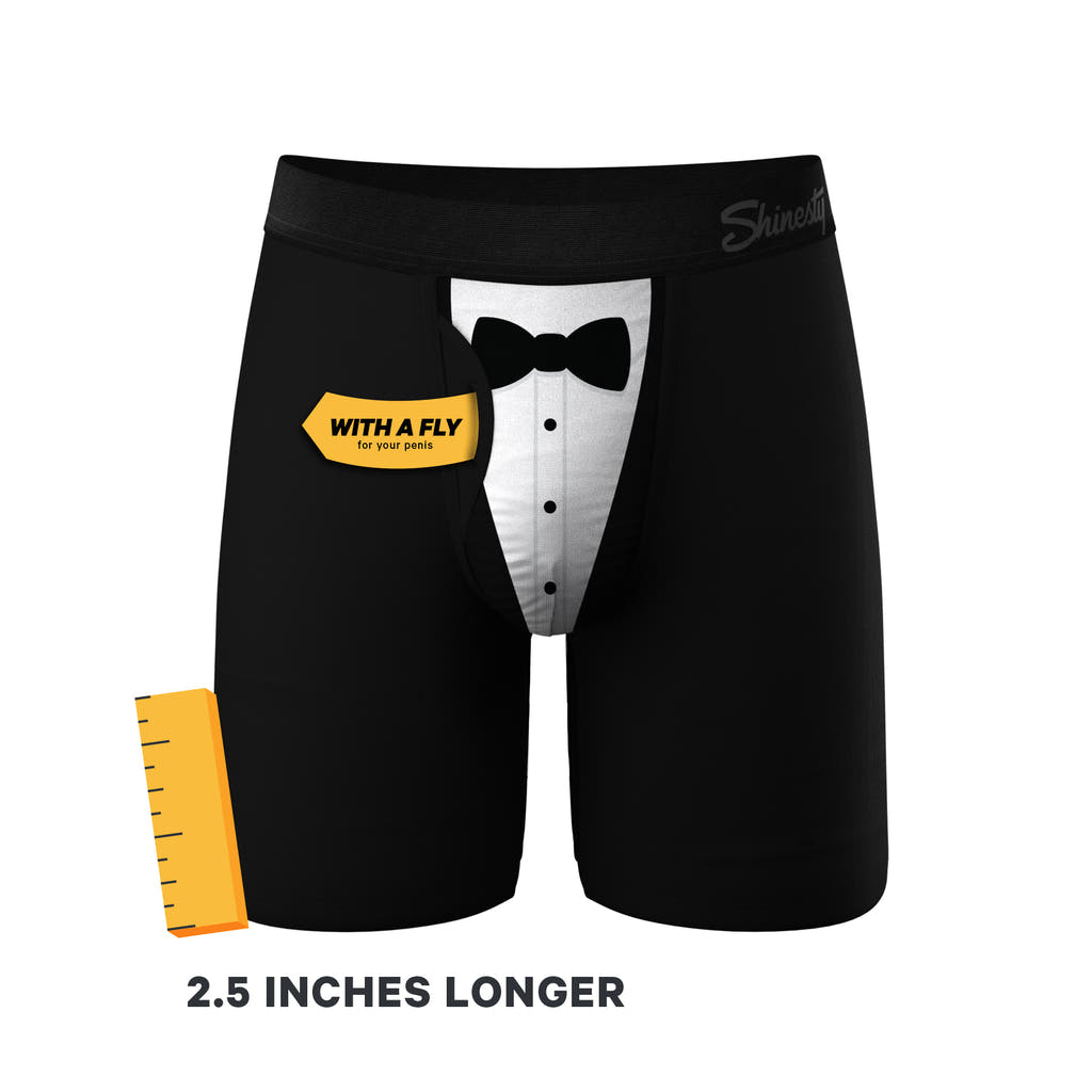 Tuxedo stylish long leg pouch underwear
