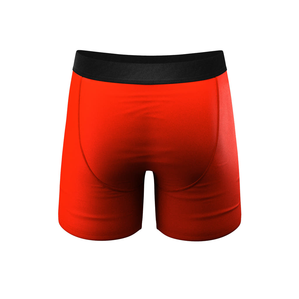 Plain red pouch underwear