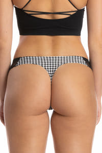 Houndstooth thong