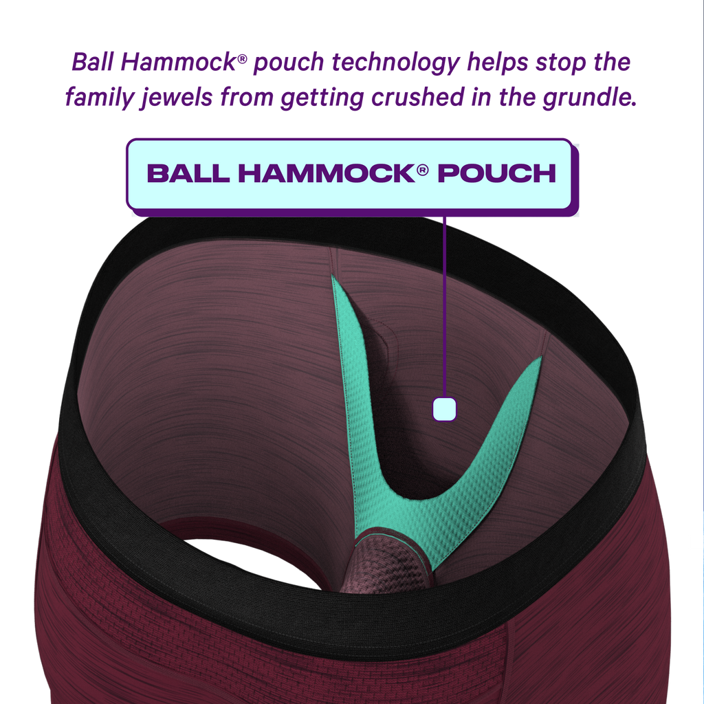 Plain dark red ball hammock