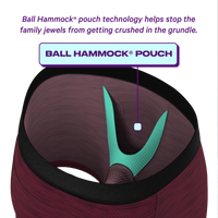 Plain dark red ball hammock