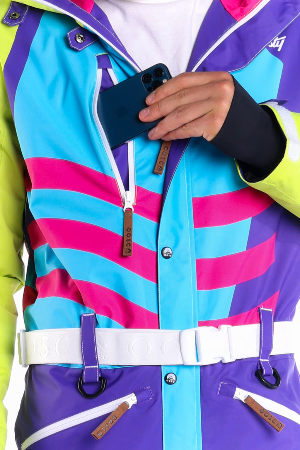 Men's purple ski suit