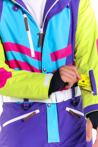 Neon retro ski suit