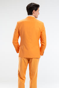 pure orange pastel blazer for men