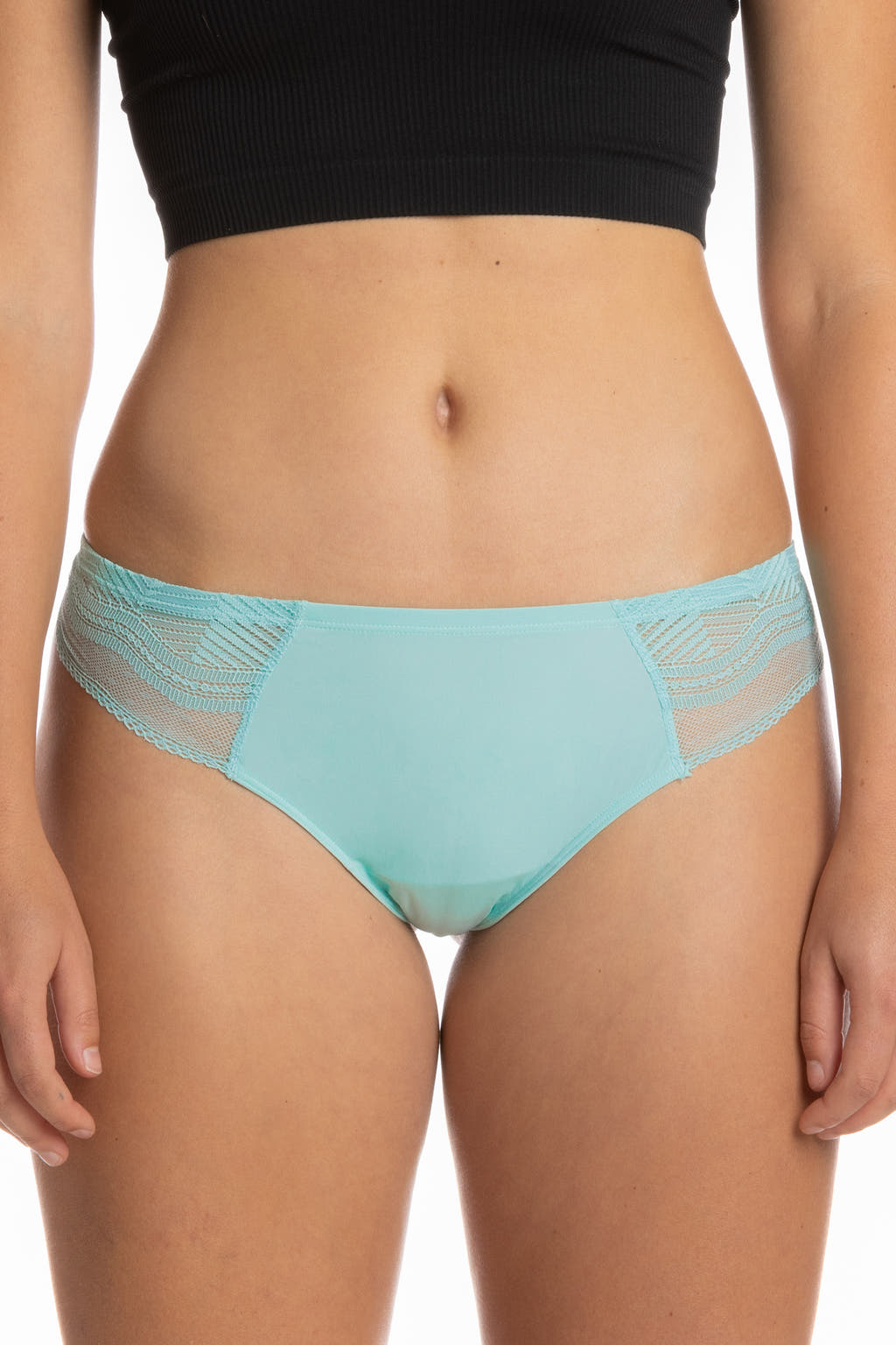 The Crocodile Tears | Turquoise Lace Thong