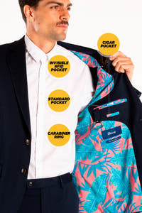 men's tropical suit with secret pockets