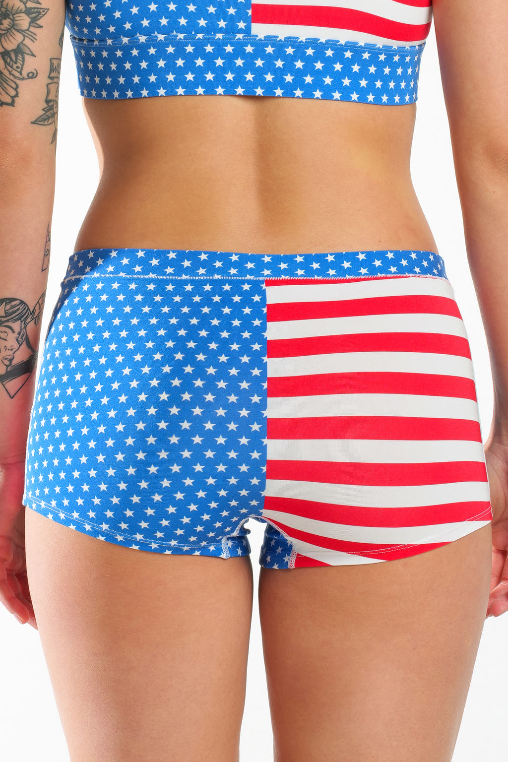 Women's USA flag boyshort underwear