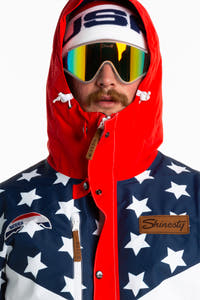 USA flag design ski suit