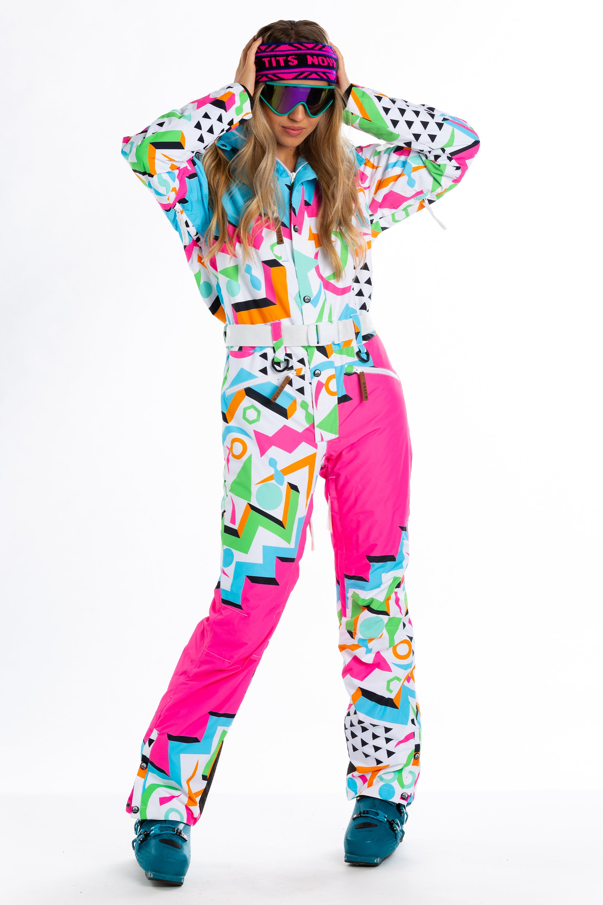 convergentie Kijkgat speer Womens Retro Neon Ski Onesie | The Geodisiac